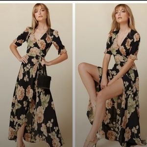 Reformation Addilyn maxi wrap dress  medium